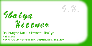 ibolya wittner business card